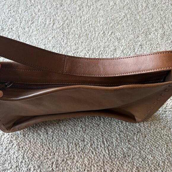 VTG Coach West End 9467 Brown Glovetanned Leather Whipstitch Shoulder Bag Y2K - Picture 8 of 11